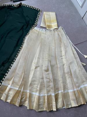 Women Ethnic Wear Jacquard Zari Weaving Lehenga Choli Set with Heavy Dupatta 5