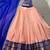 South Indian Style Peach Kanchipuram silk blend Lehenga Choli Set for Women