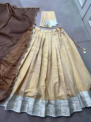 Woven Silk Blend Lehenga Choli with Embroidered Dupatta 5