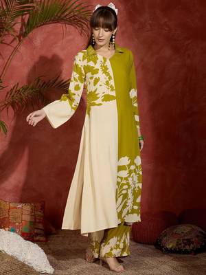 Women Floral Printed Regular Thread Work Kurta with Palazzos 4