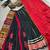 Black Rayon Gamthi Kutchi Embroidered free size Lehenga Choli with Red Bandhej Dupatta for Navratri & Garba