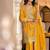 Paisley Embroidered Sequinned Chinon Straight Kurta With Palazzos & Dupatta