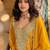 Paisley Embroidered Sequinned Chinon Straight Kurta With Palazzos & Dupatta