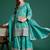 Ethnic Motifs Embroidered Sequinned Kurta with Palazzos & Dupatta
