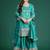 Ethnic Motifs Embroidered Sequinned Kurta with Palazzos & Dupatta