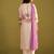 Floral Printed Beads And Stones Notch Neck Linen Kurta With Trousers & Dupatta