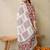 Floral Printed V-Neck Pure Cotton Straight Kurta With Trousers And Dupatta