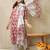 Floral Printed V-Neck Pure Cotton Straight Kurta With Trousers And Dupatta
