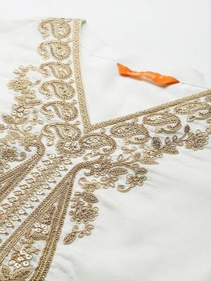 Women Paisley Embroidered Kurta with Trousers & With Dupatta 3