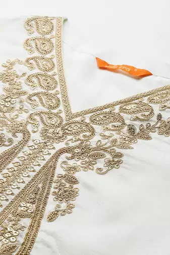 Women Paisley Embroidered Kurta with Trousers & With Dupatta