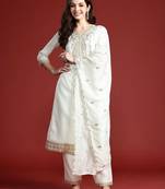 Women Paisley Embroidered Kurta with Trousers & With Dupatta