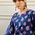 Floral Printed Pure Cotton Notch Neck Straight Kurta With Trousers