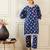Floral Printed Pure Cotton Notch Neck Straight Kurta With Trousers