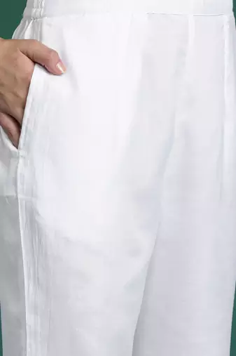 Floral Woven Design Kurta With Trousers & Dupatta