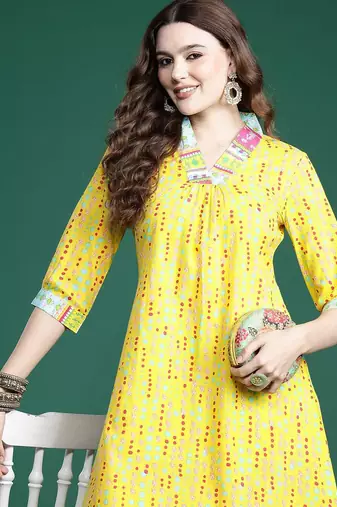 Printed Pure Cotton Kurta with Trousers