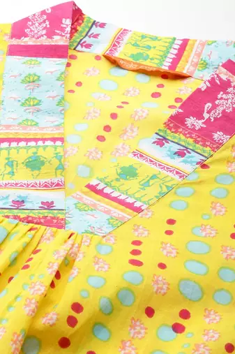 Printed Pure Cotton Kurta with Trousers