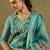 Floral Embroidered Thread Work Chanderi Silk Kurta with Trousers & Dupatta