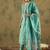 Floral Embroidered Thread Work Chanderi Silk Kurta with Trousers & Dupatta