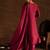Maroon Ethnic Motifs Embroidered Regular Sequinned Kurta with Trousers & Dupatta