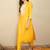 Floral Embroidered Sequinned Liva Straight Kurta With Trousers