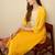 Floral Embroidered Sequinned Liva Straight Kurta With Trousers