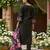 Women Floral Embroidered Panelled Thread Work Kurta with Trousers & With Dupatta