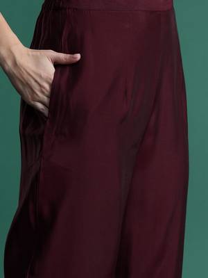 Floral Embroidered Sequinned Kurta With Trousers & Dupatta 3