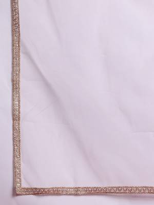 Ethnic Motifs Embroidered Thread Work Liva Kurta with Trousers & Dupatta 4