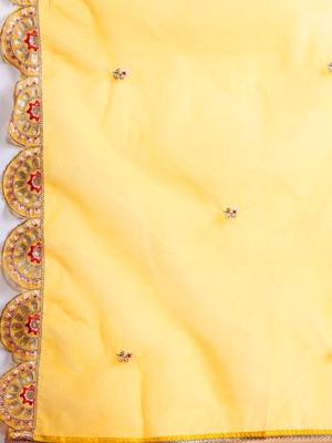 Ethnic Motifs Embroidered Sequinned Kurta With Trousers & Dupatta 4