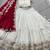 Women's Off-White Vichitra silk blend Embroidered Lehenga Choli Set with Maroon Dupatta
