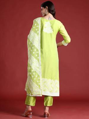Ethnic Motifs Kurta with Trousers & With Dupatta 7