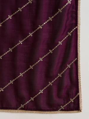 Women Ethnic Motifs Embroidered Regular Kurta with Trousers & With Dupatta 4