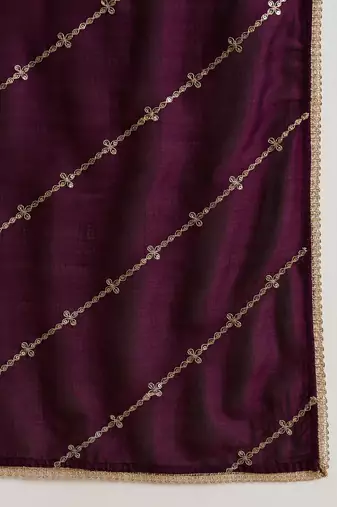 Women Ethnic Motifs Embroidered Regular Kurta with Trousers & With Dupatta
