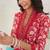 Women Floral Printed Pleated Beads and Stones Pure Cotton Kurta with Trousers & With Dupatta
