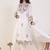 Floral Embroidered V-Neck Thread Work Pure Cotton Kurta & Trousers With Dupatta