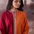 Geometric Thread Work Round Neck Straight Kurta With Trouser