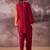 Geometric Thread Work Round Neck Straight Kurta With Trouser