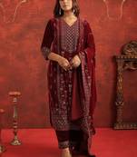 Women Ethnic Motifs Embroidered Kurta with Trousers & Dupatta