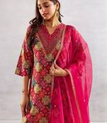 Women Ethnic Motifs Printed Kurta with Palazzos & Dupatta