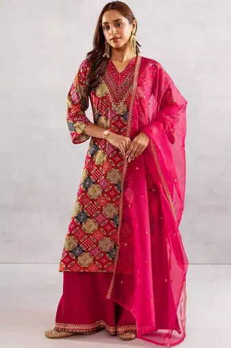 Women Ethnic Motifs Printed Kurta with Palazzos & Dupatta