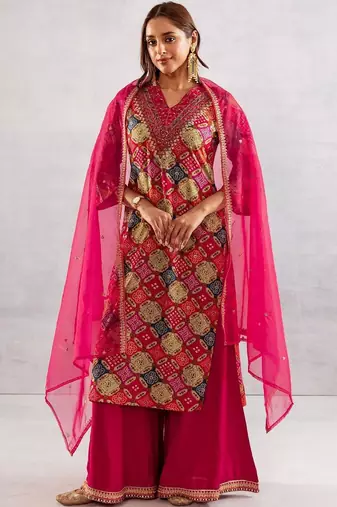 Women Ethnic Motifs Printed Kurta with Palazzos & Dupatta