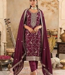 Floral Embroidered Kurta With Trouser & With Dupatta