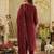 Floral Embroidered Kurta With Trouser & With Dupatta