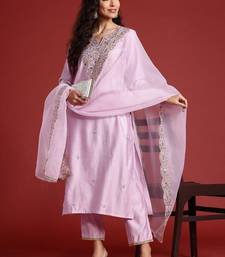 Women Ethnic Motifs Embroidered Regular Liva Kurta with Trousers & Dupatta