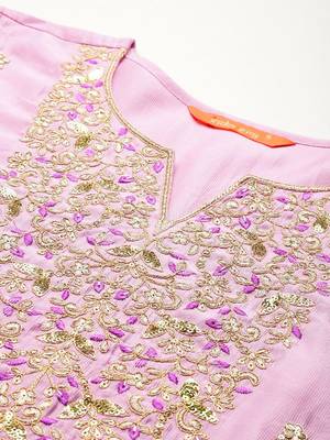 Women Ethnic Motifs Embroidered Regular Liva Kurta with Trousers & Dupatta 2