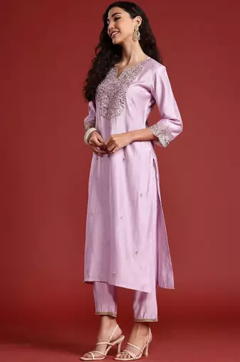 Women Ethnic Motifs Embroidered Regular Liva Kurta with Trousers & Dupatta