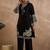 Floral Embroidered V-Neck Thread Work Straight Kurta & Palazzos