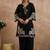Floral Embroidered V-Neck Thread Work Straight Kurta & Palazzos