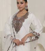Women Ethnic Motifs Embroidered Kurta with Trousers & Dupatta