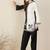 Women Checked Embroidered Kurta with Trousers
